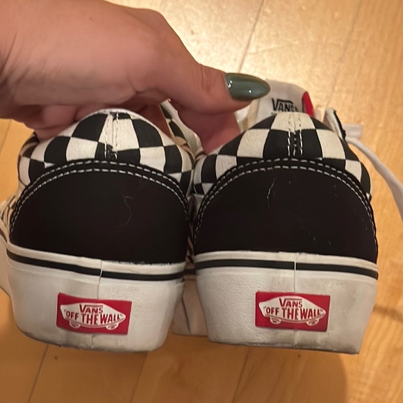 Vans Black and White Checkered Sneakers - Picture 3 of 4